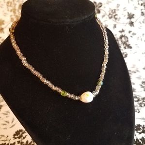 Bead flower  necklace  jr38